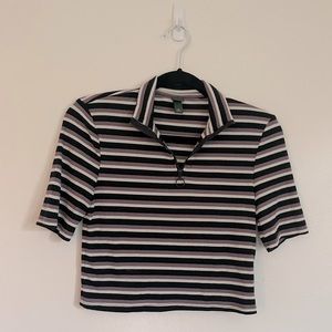 Cropped Zippered Polo from Wild Fable